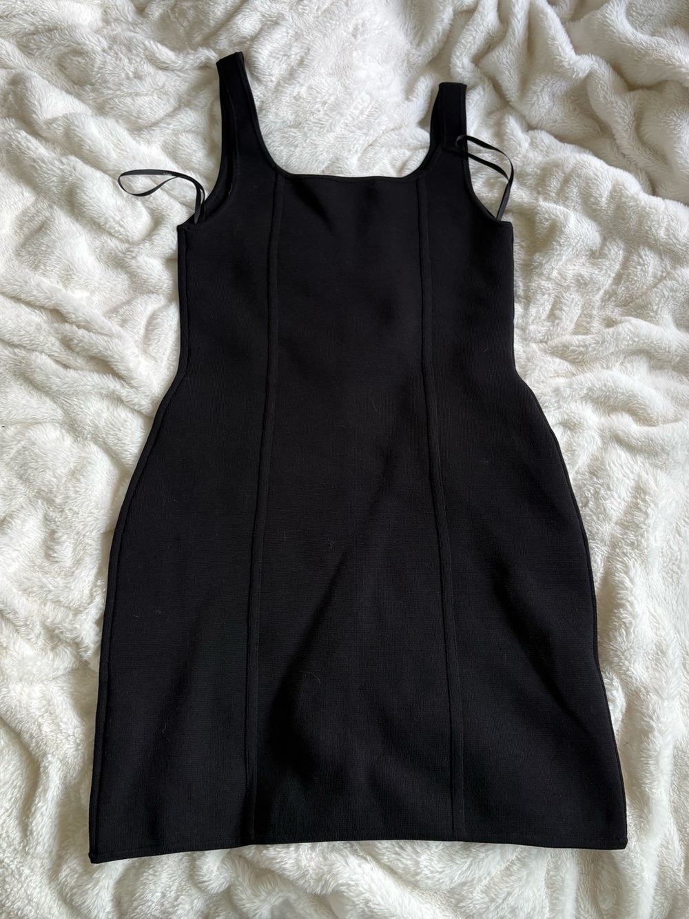 Babaton Black Square-Neck Mini Dress - Picture 2 of 6